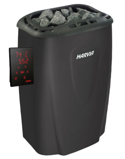 Электрическая печь Harvia Moderna V45XE Black с выносным пультом