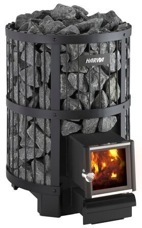 Дровяная печь для бани Harvia Legend 240 SL c выносной топкой и с сеткой для камней