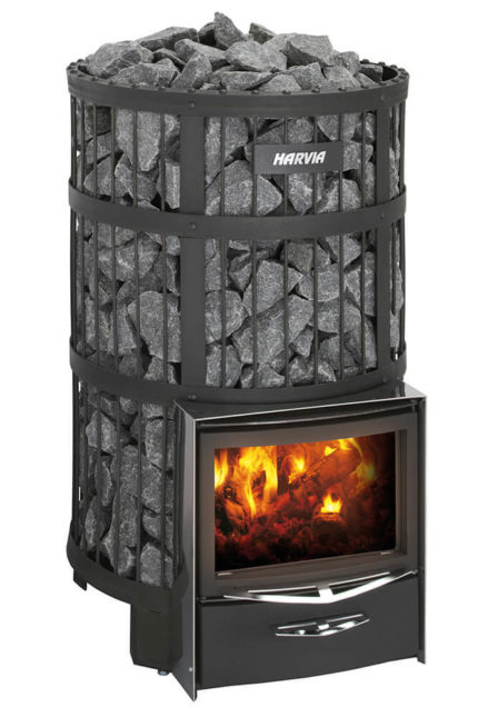 Дровяная печь для бани Harvia Legend 300 без выносной топки и с сеткой для камней