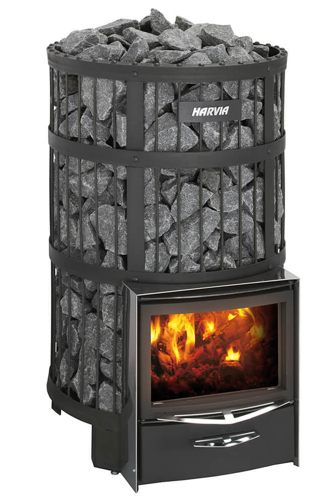 Дровяная печь для бани Harvia Legend 300 без выносной топки и с сеткой для камней