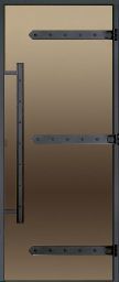 Дверь для сауны Harvia LEGEND 9х21 (стеклянная, бронза, коробка сосна) D92101ML