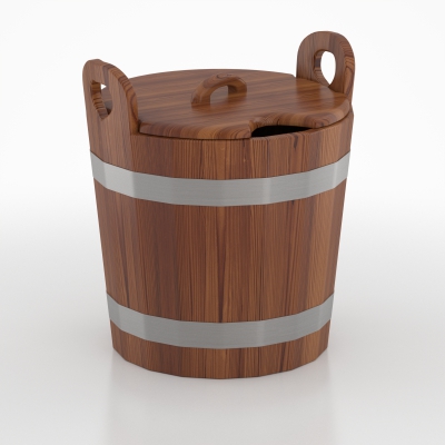 Запарник для бани BentWood с крышкой (лиственница морёная)
