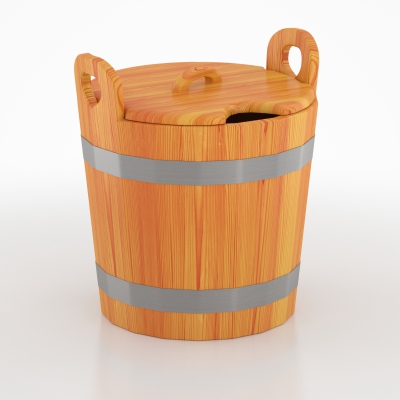 Запарник для бани BentWood с крышкой (лиственница натуральная)