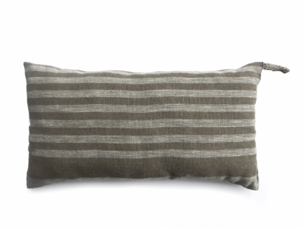 Подушка для сауны Linen Steam Капучино (22х40 см, бежевая полоска, 100% лён)