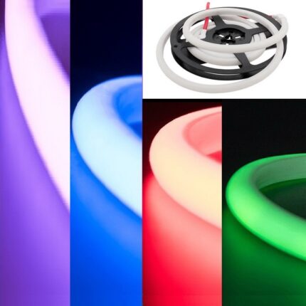Термостойкая светодиодная лента для сауны и бани SWG SMD 4040 RGB (5 м, 120 LED/м, 14 Вт/м, 24В , IP68, до 100 С)
