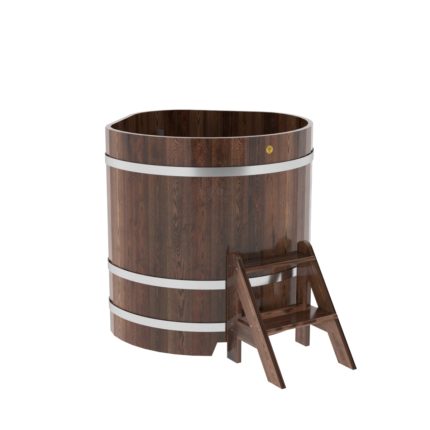 Купель угловая из лиственницы 1,03х1,03х1,1 морёная премиум