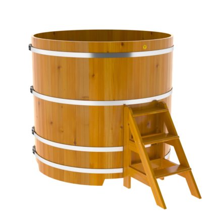 Купель круглая из лиственницы Рустик d=1,50х1,4 натуральная
