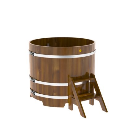 Купель круглая из лиственницы Рустик d=1,17х1,0 морёная