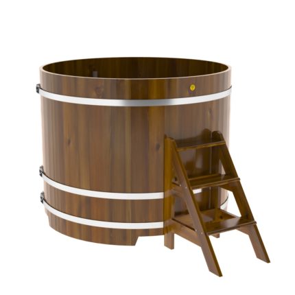 Купель круглая из лиственницы Рустик d=1,50х1,2 морёная